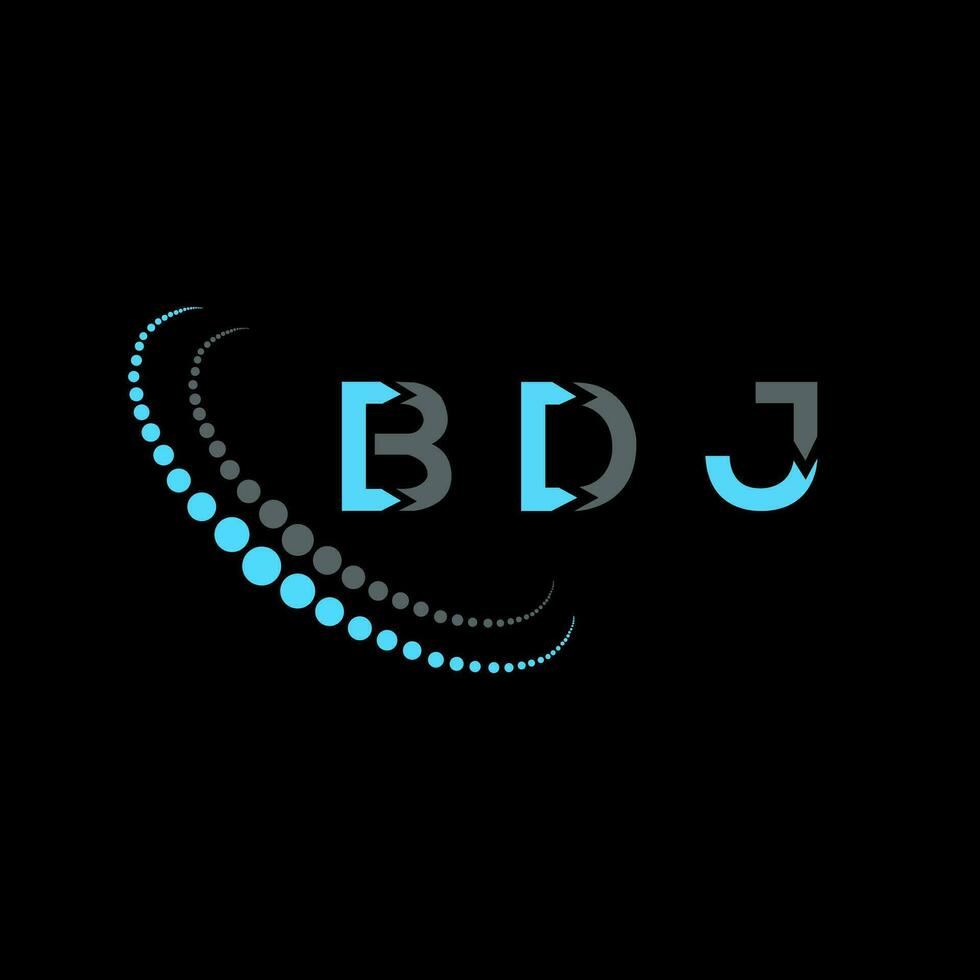 bdj brev logotyp kreativ design. bdj unik design. vektor