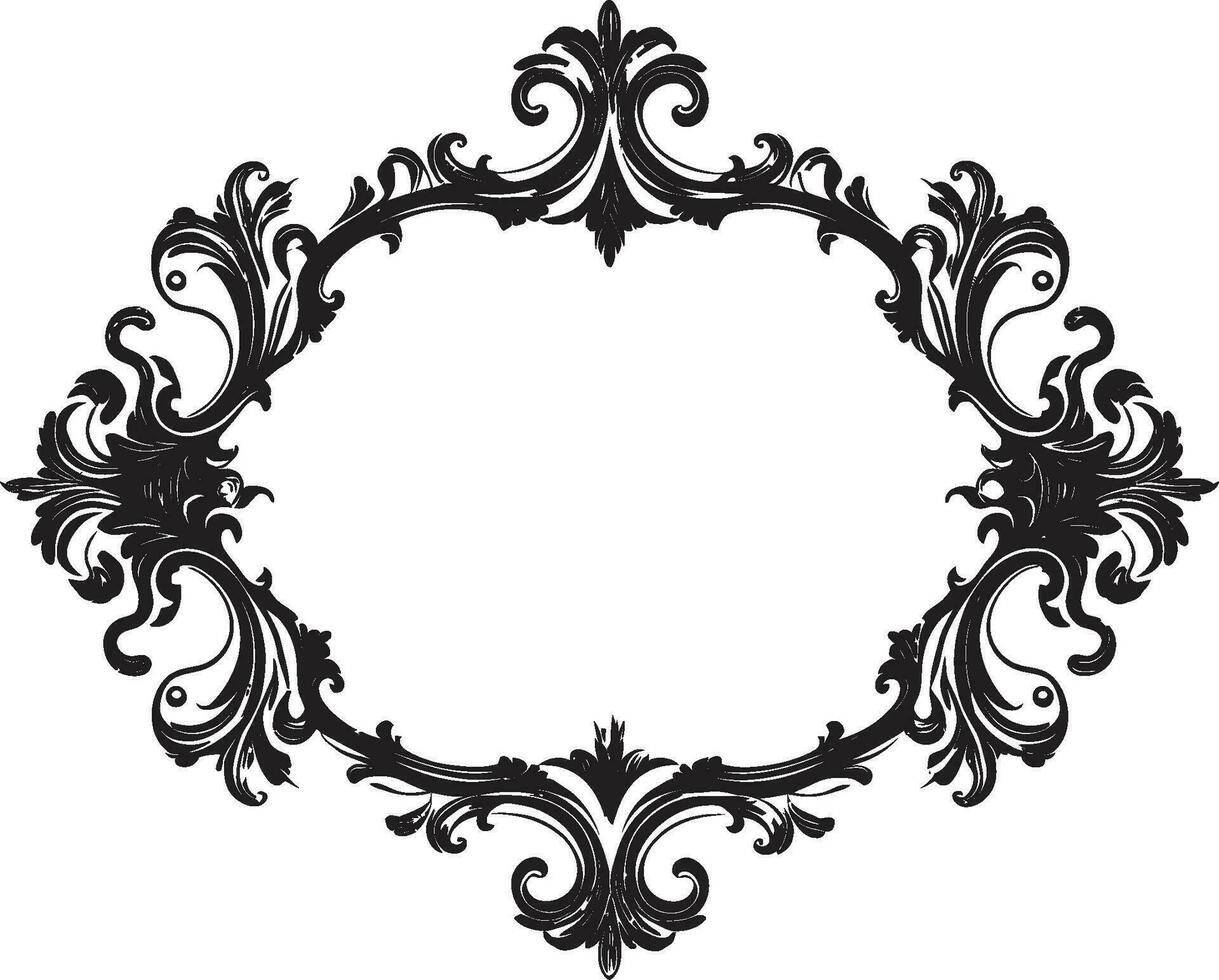 souverän Pracht schwarz dekorativ blüht mit königlich Flair verschwenderisch Lizenzgebühren königlich Vektor Darstellung von einfarbig Dekor Kunst