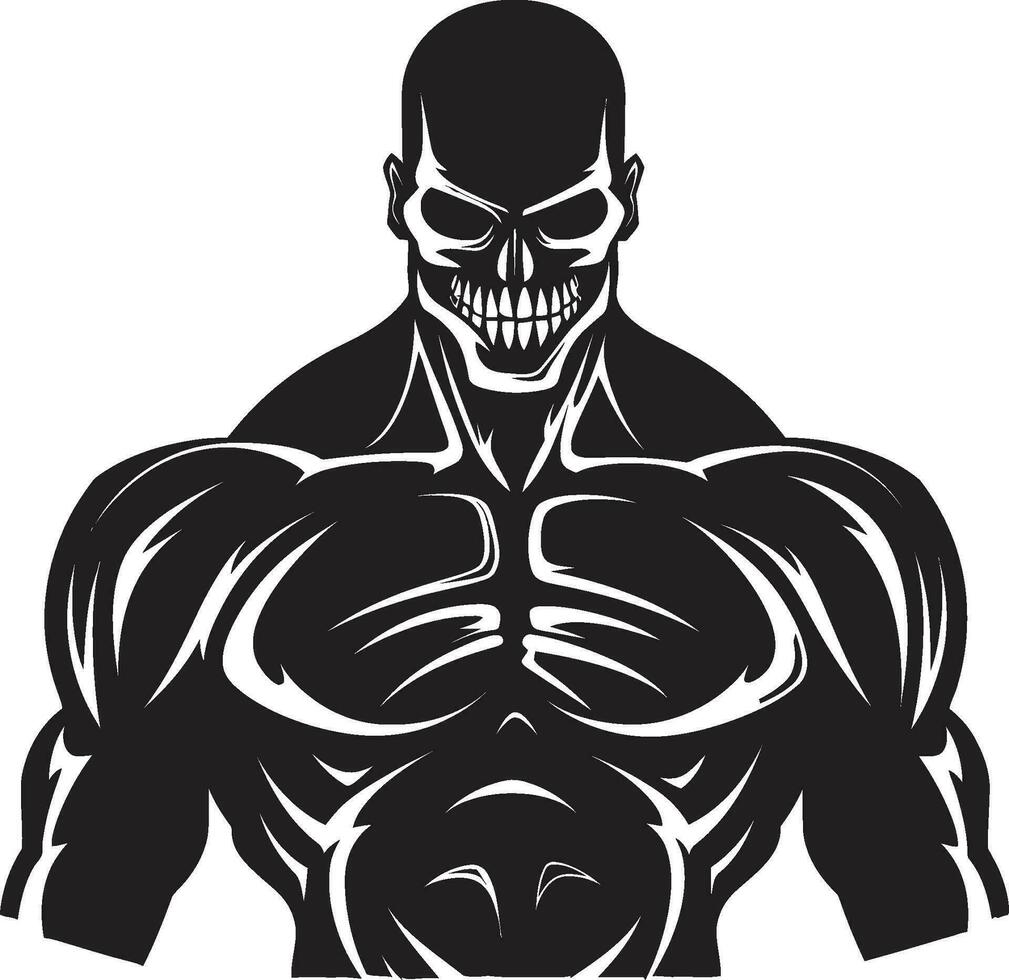 svartvit muskler vektor kroppsbyggare precision bläck och järn kroppsbyggare vektor lugn