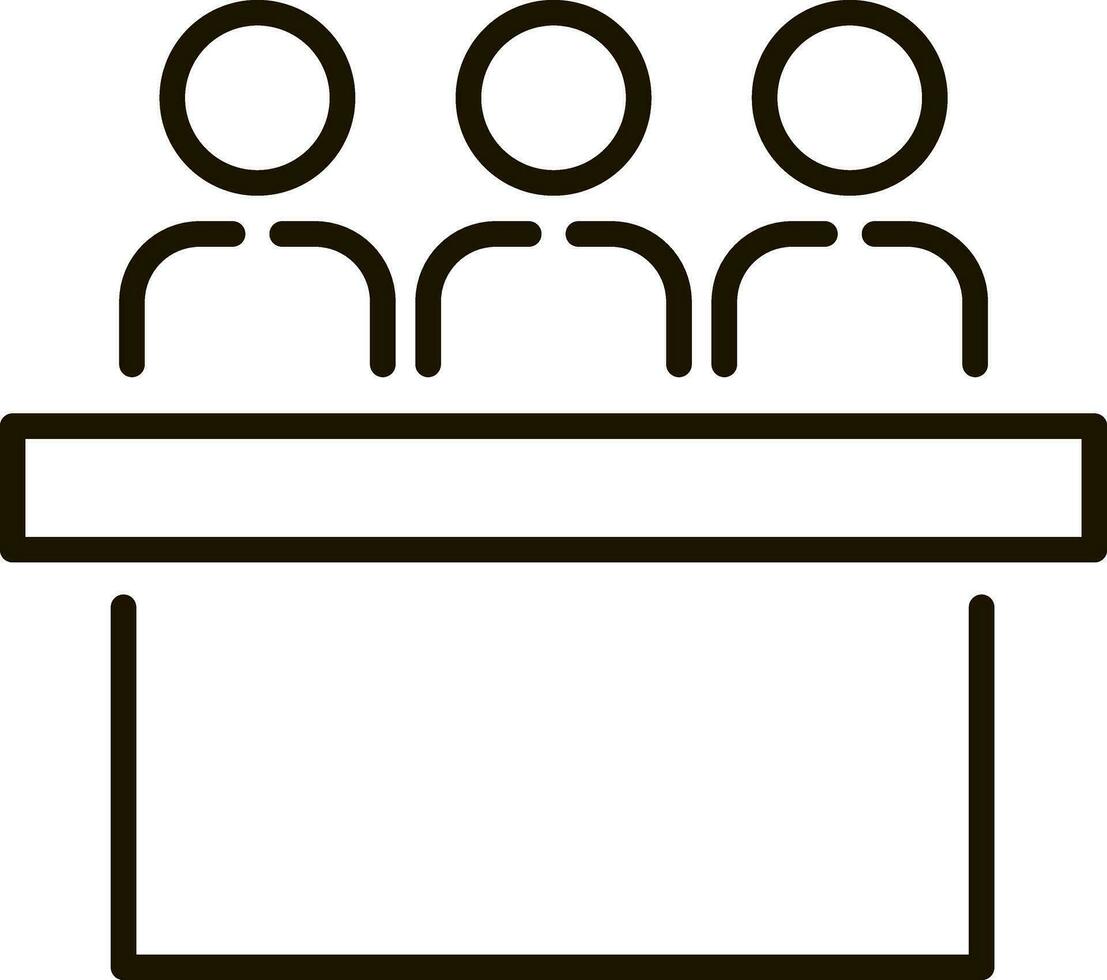 utskott företag linje ikon illustration vektor