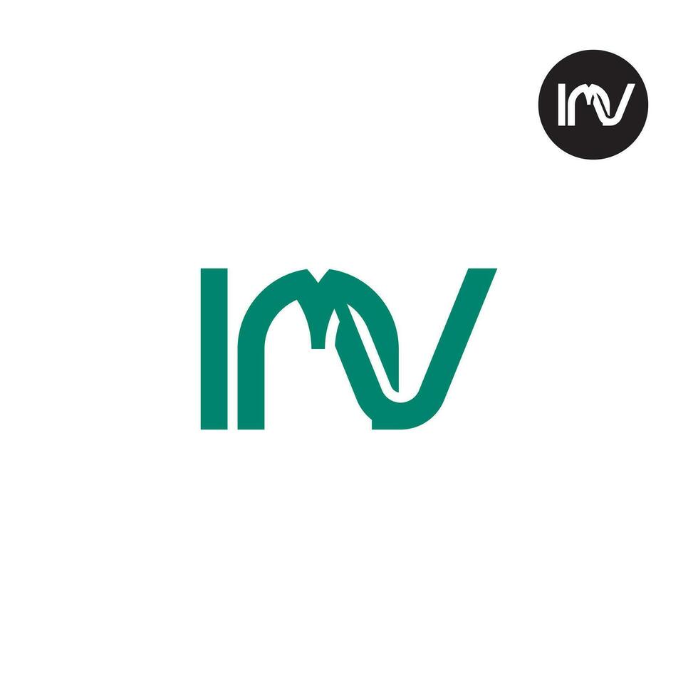 Brief imv Monogramm Logo Design vektor