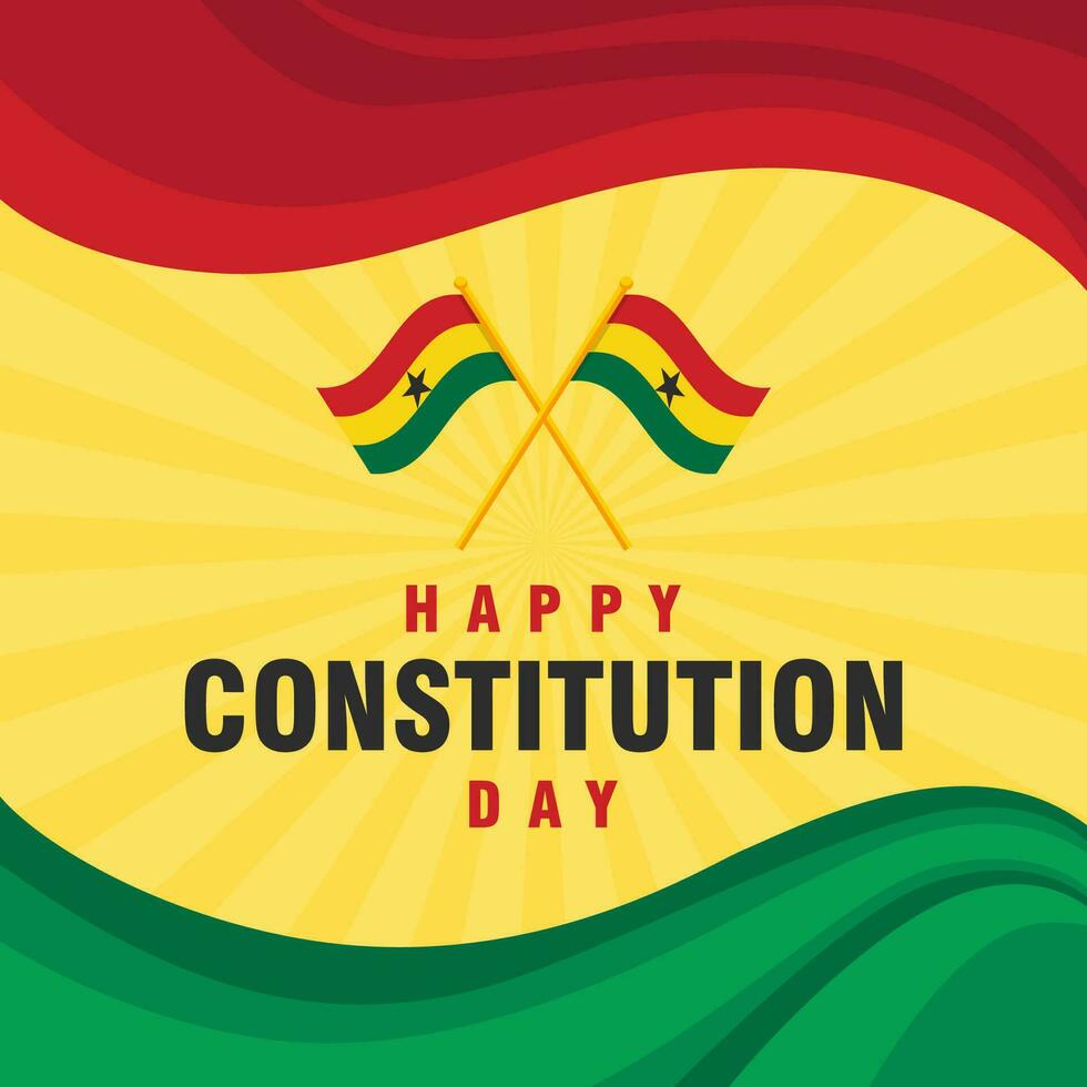glücklich Ghana Verfassung Tag Illustration Vektor Hintergrund. Vektor eps 10