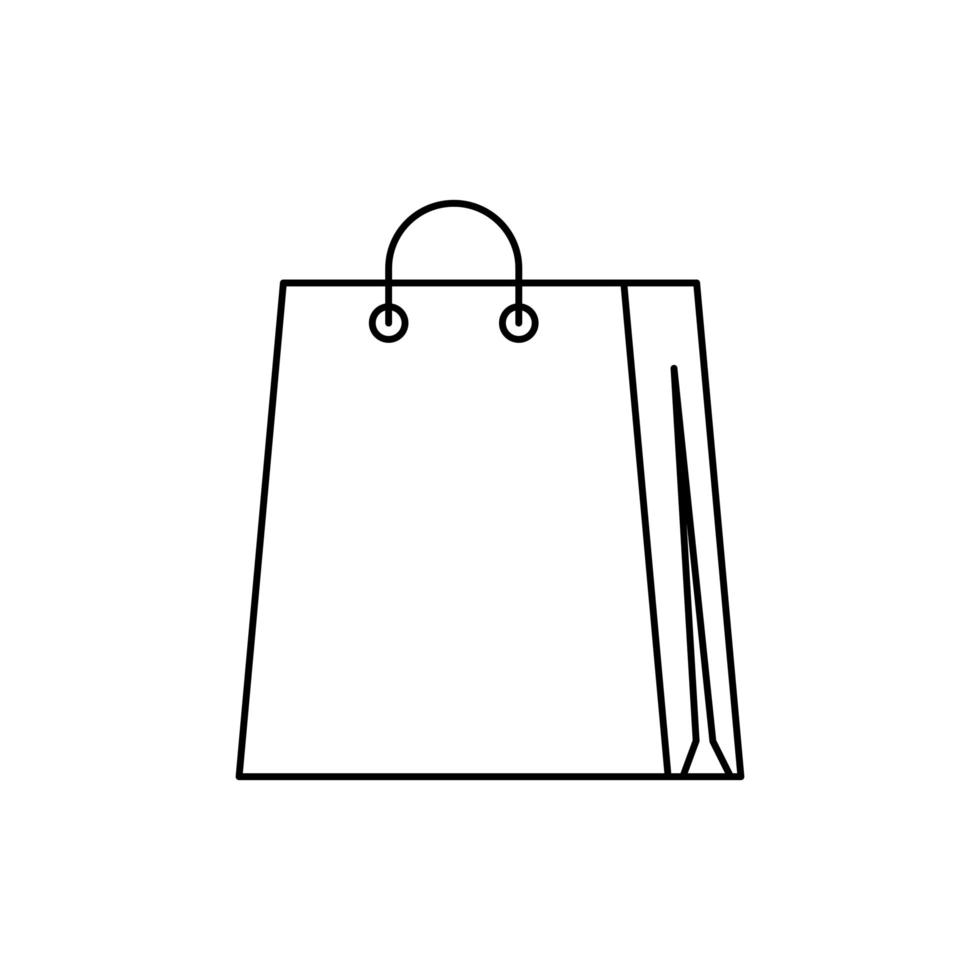 Symbol für den Stil der Taschenpapiereinkaufslinie vektor