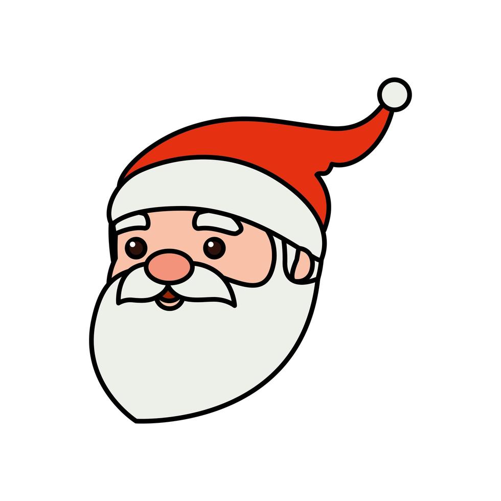 Kopf von Santa Claus Charakter Frohe Weihnachten vektor
