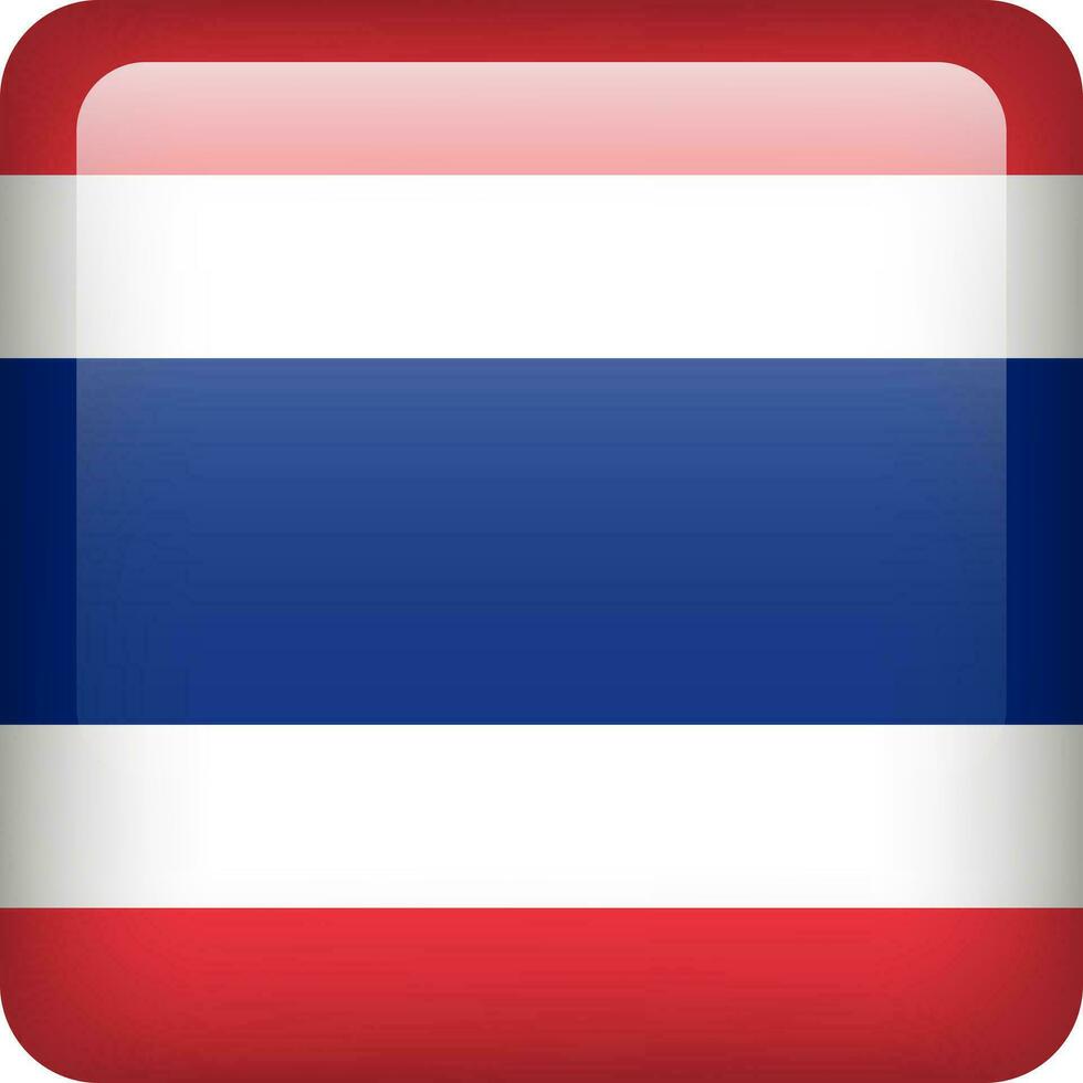 Thailand Flagge Taste. Platz Emblem von Thailand. Vektor thailändisch Flagge, Symbol. Farben korrekt.