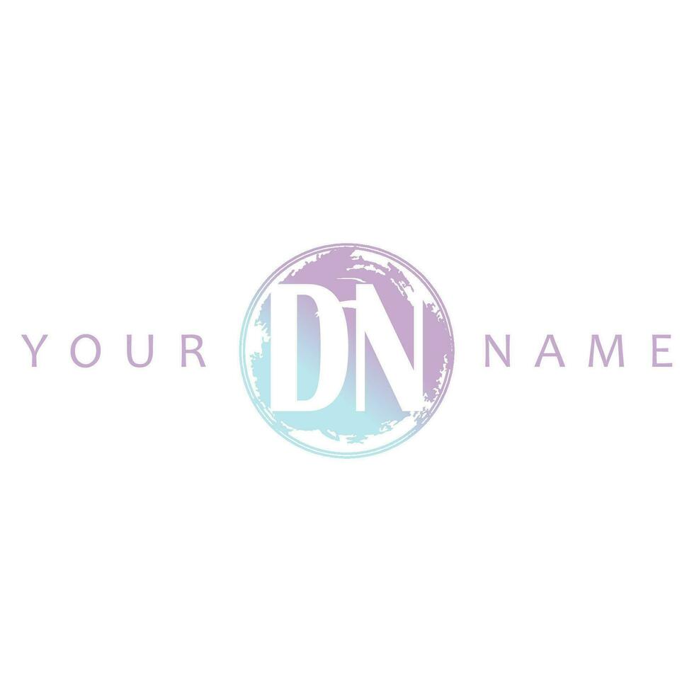 dn Initiale Logo Aquarell Vektor Design