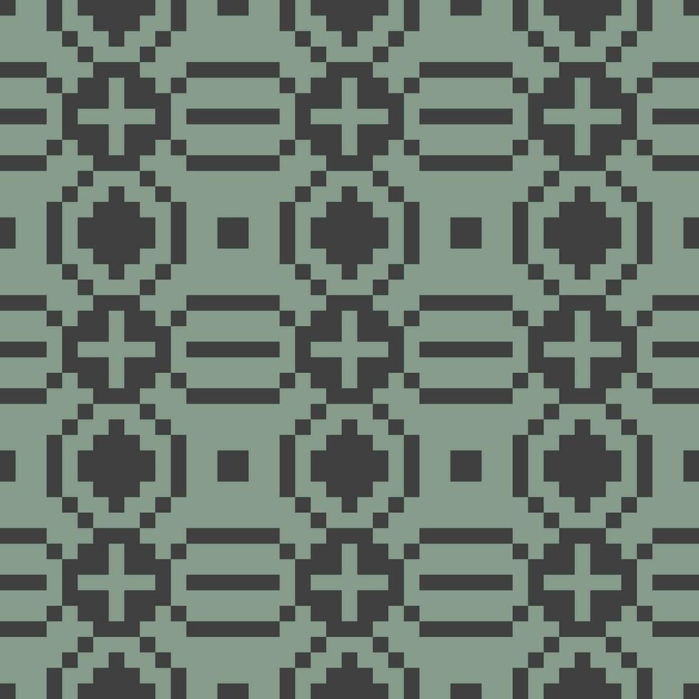 en pixel mönster med kvadrater och går över vektor