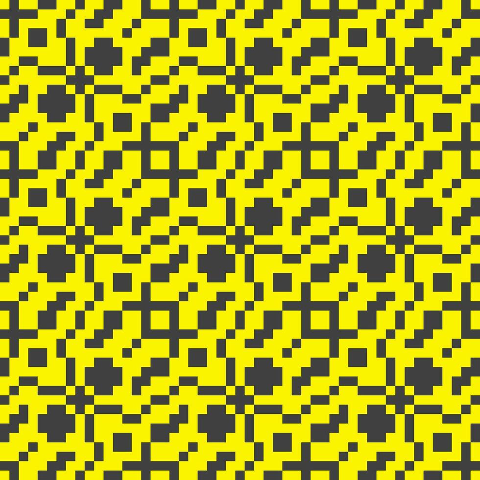 ein Gelb und schwarz Pixel Muster vektor