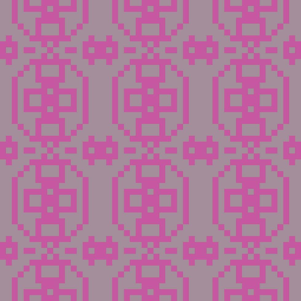 en pixel mönster i rosa och grå vektor