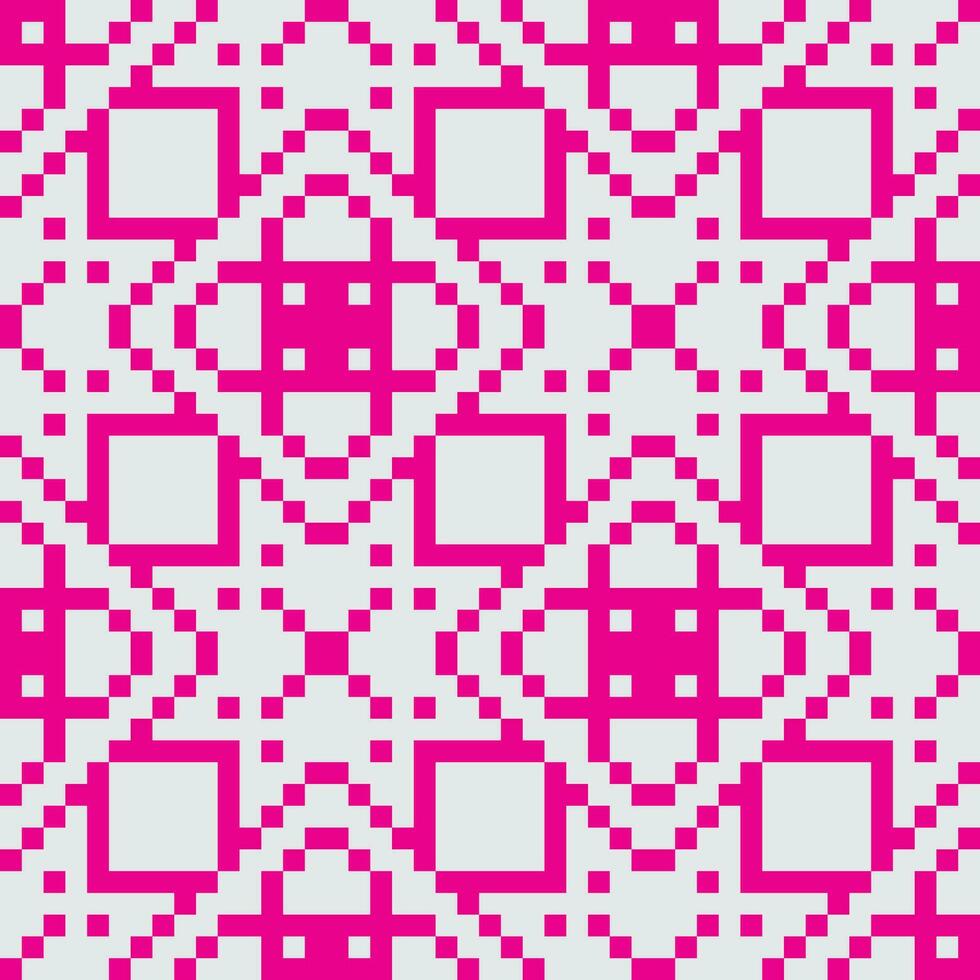 ein Rosa und Weiß Pixel Muster vektor