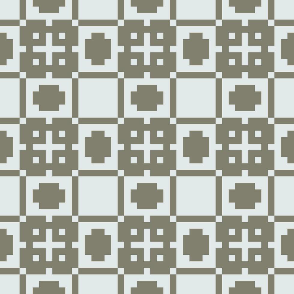 ein Muster mit Quadrate und Kreuze im grau und Weiß vektor