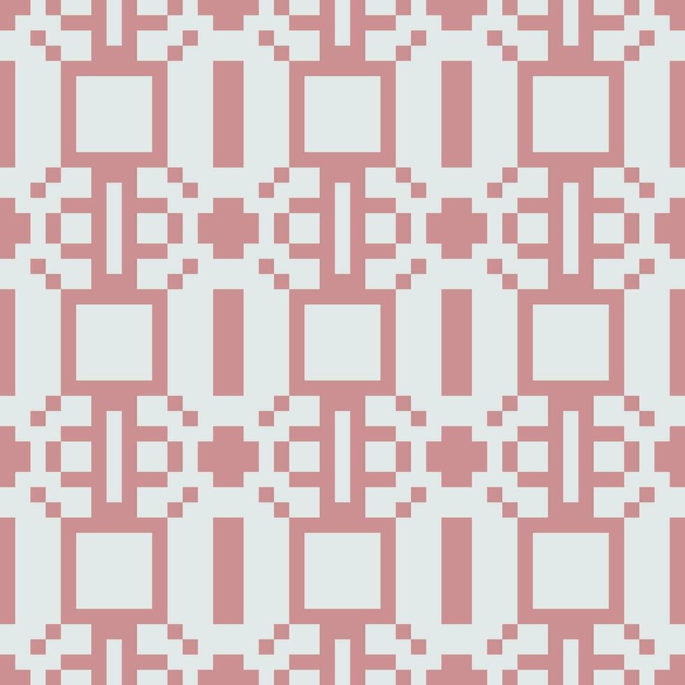 en pixel konst mönster med kvadrater och cirklar vektor