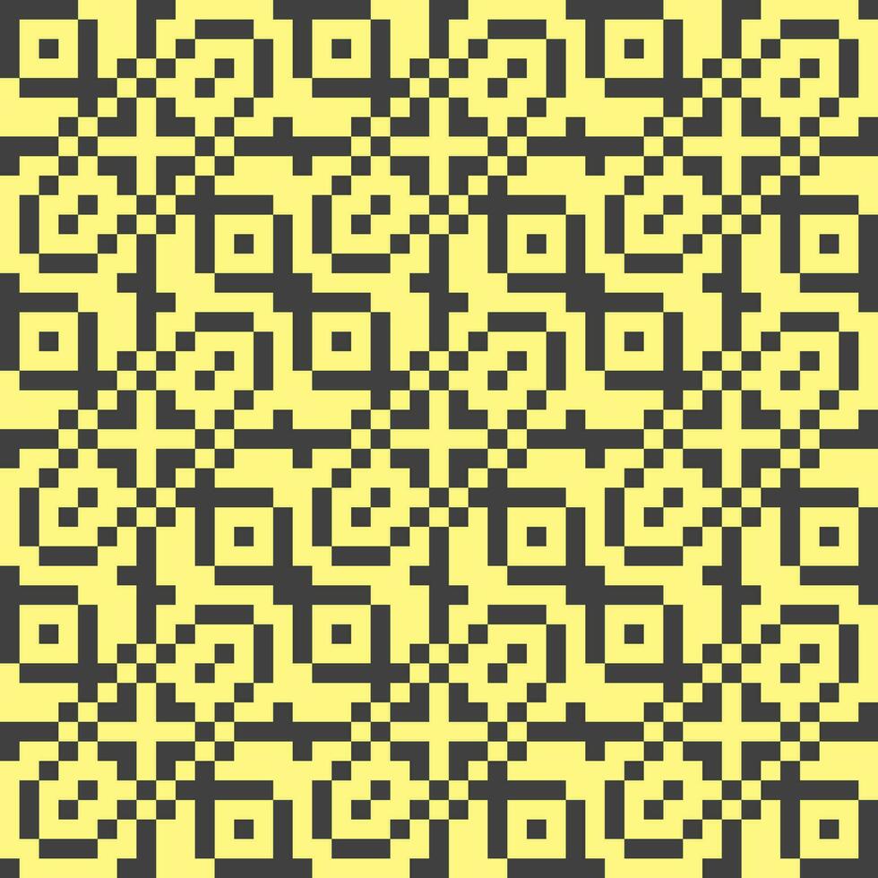 en gul och svart mönster med kvadrater vektor