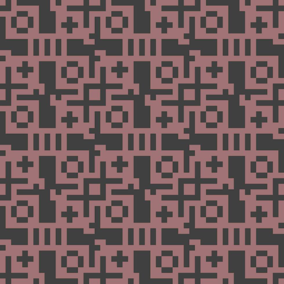 ein pixelig Muster mit Quadrate und Linien vektor