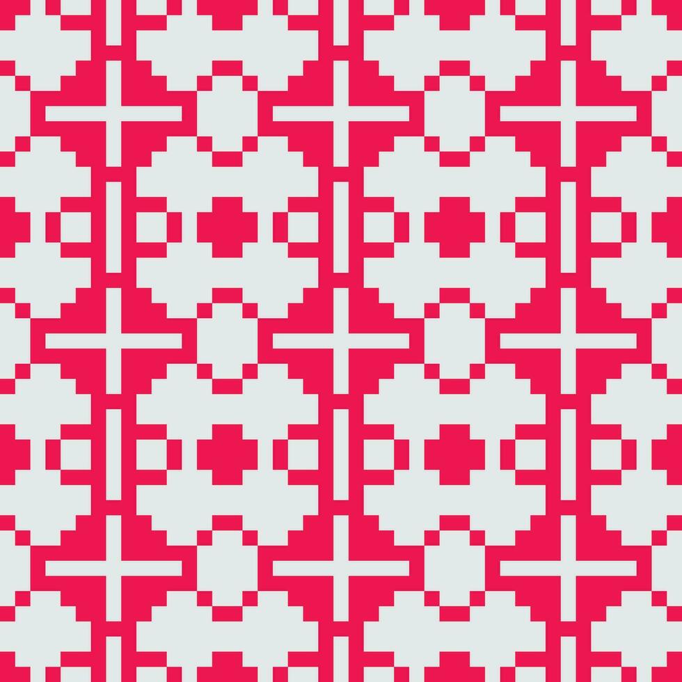 ein rot und Weiß geometrisch Muster vektor