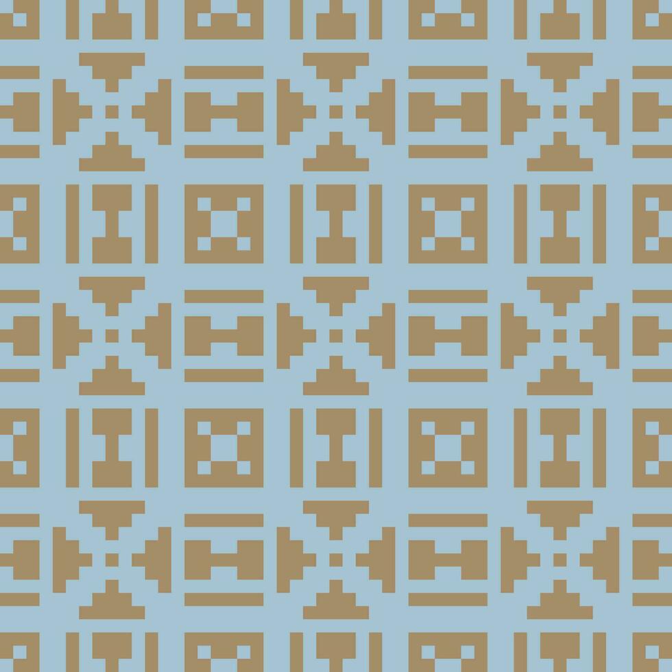 en blå och brun mönster med kvadrater vektor