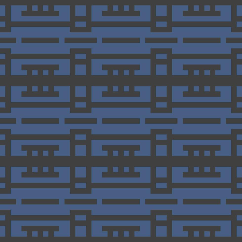 ein Blau und schwarz geometrisch Muster vektor
