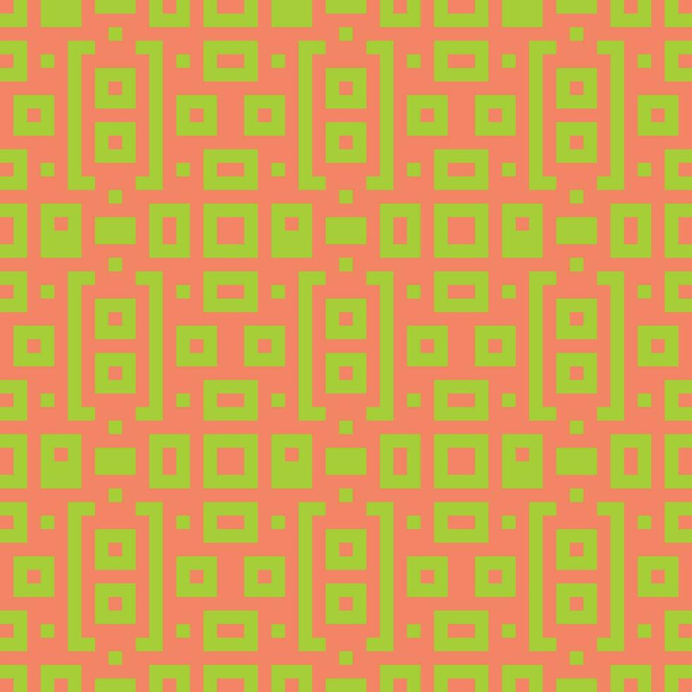 en rosa och grön mönster med kvadrater vektor