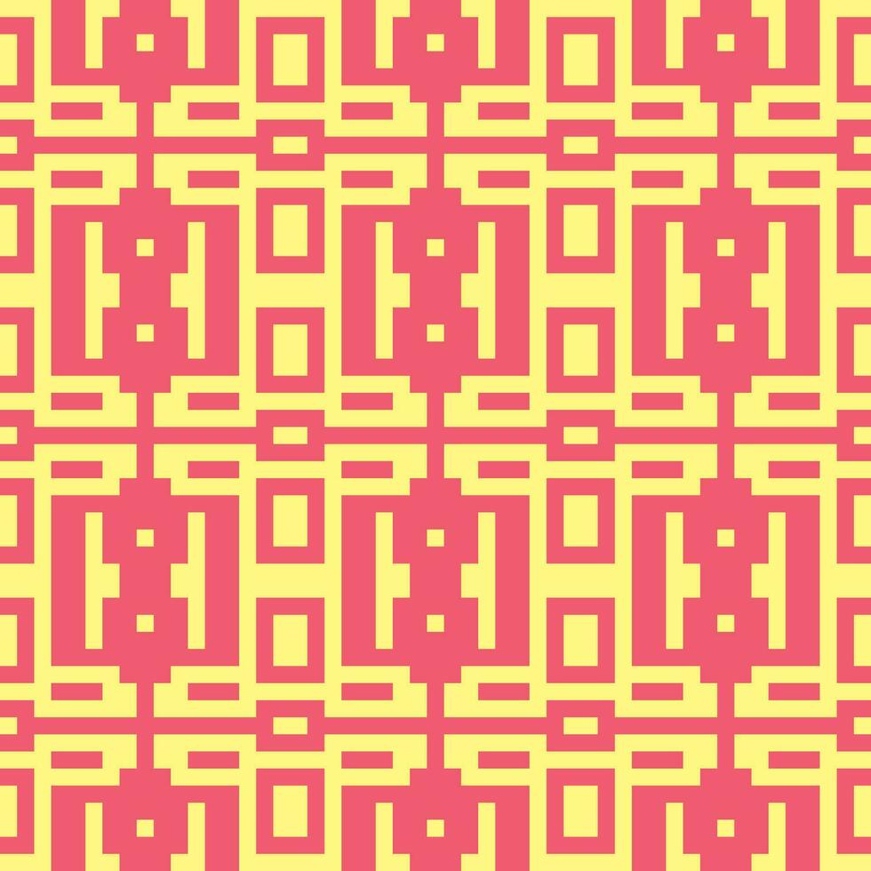 en färgrik geometrisk mönster i rosa och gul vektor