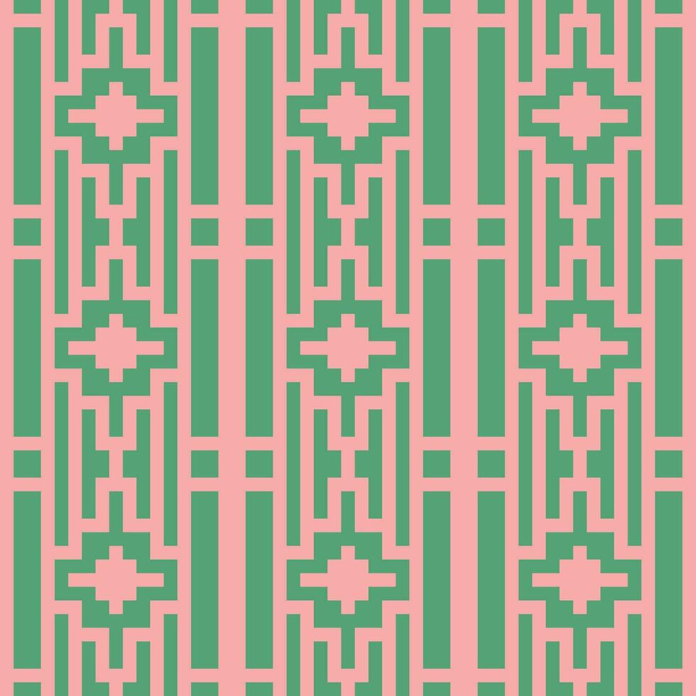 ein Rosa und Grün geometrisch Muster vektor