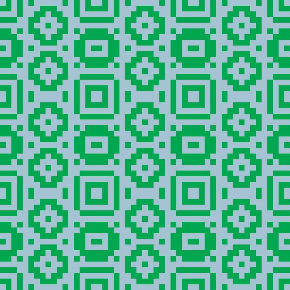 en grön och blå mönster med kvadrater vektor