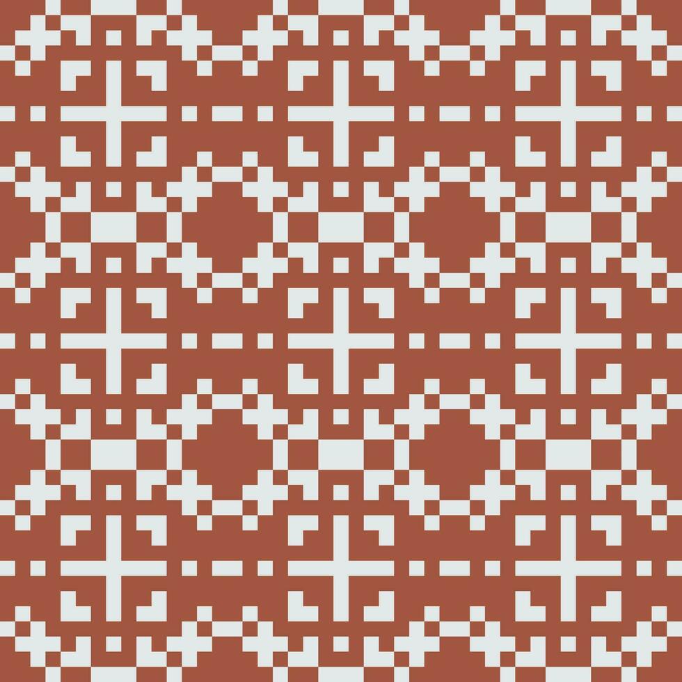 en pixel mönster på en röd bakgrund vektor