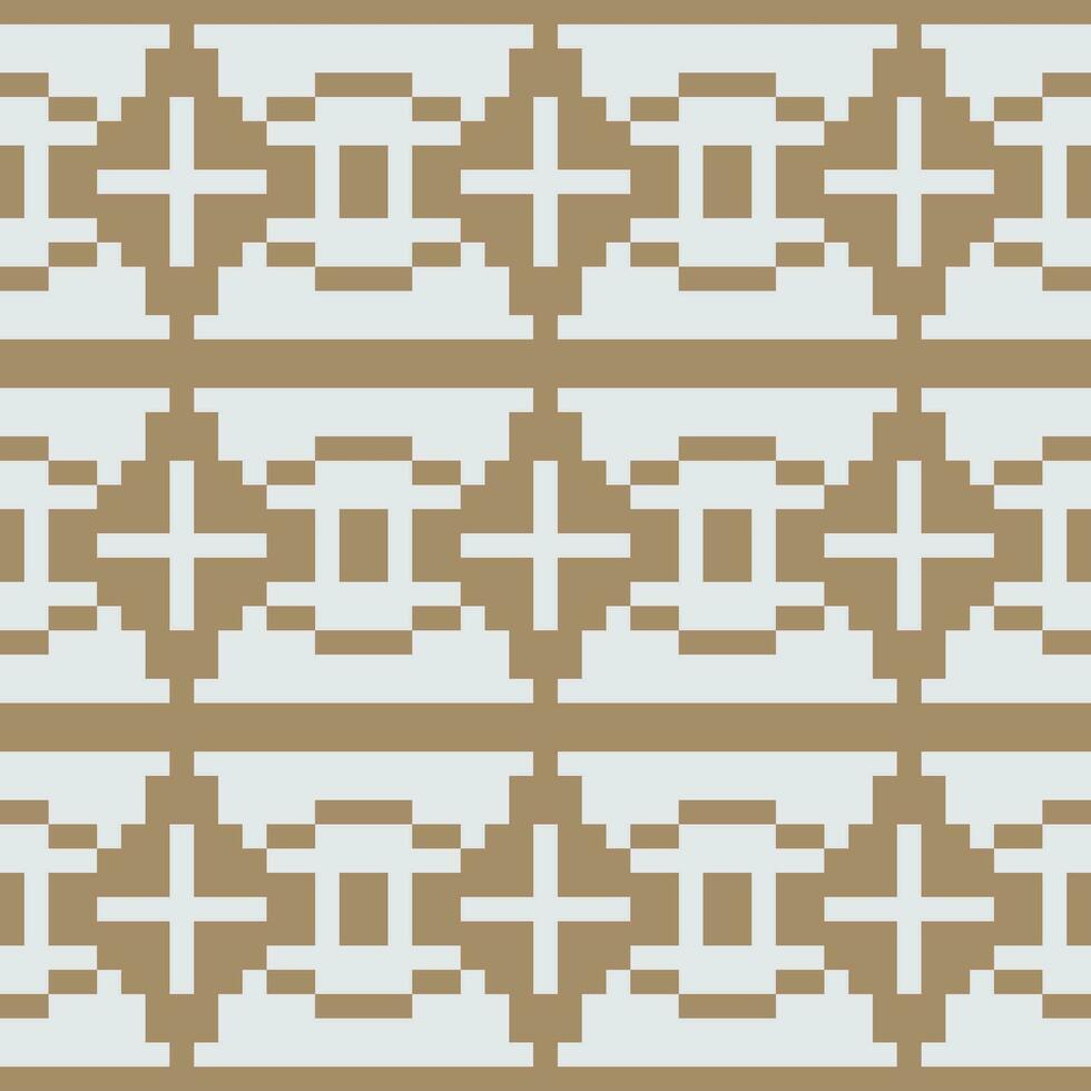 ein Pixel Stil Muster mit braun und Weiß Quadrate vektor