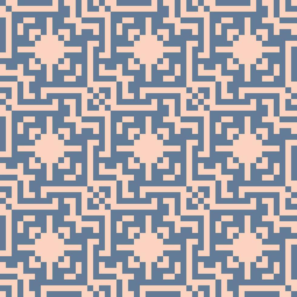 en pixelated mönster i blå och rosa vektor