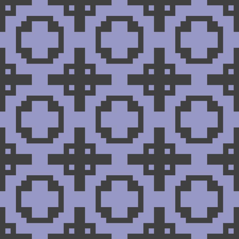 en pixel stil mönster med svart och lila kvadrater vektor