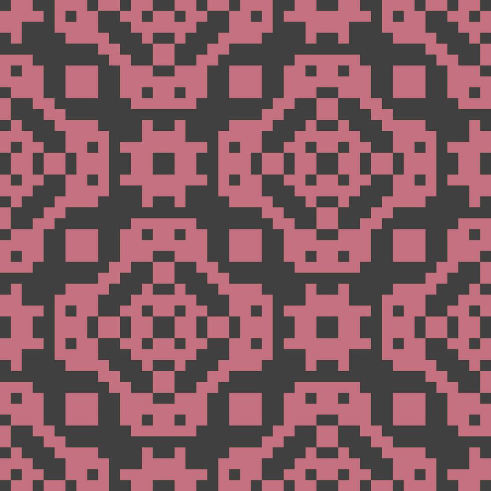 en pixel mönster i rosa och svart vektor