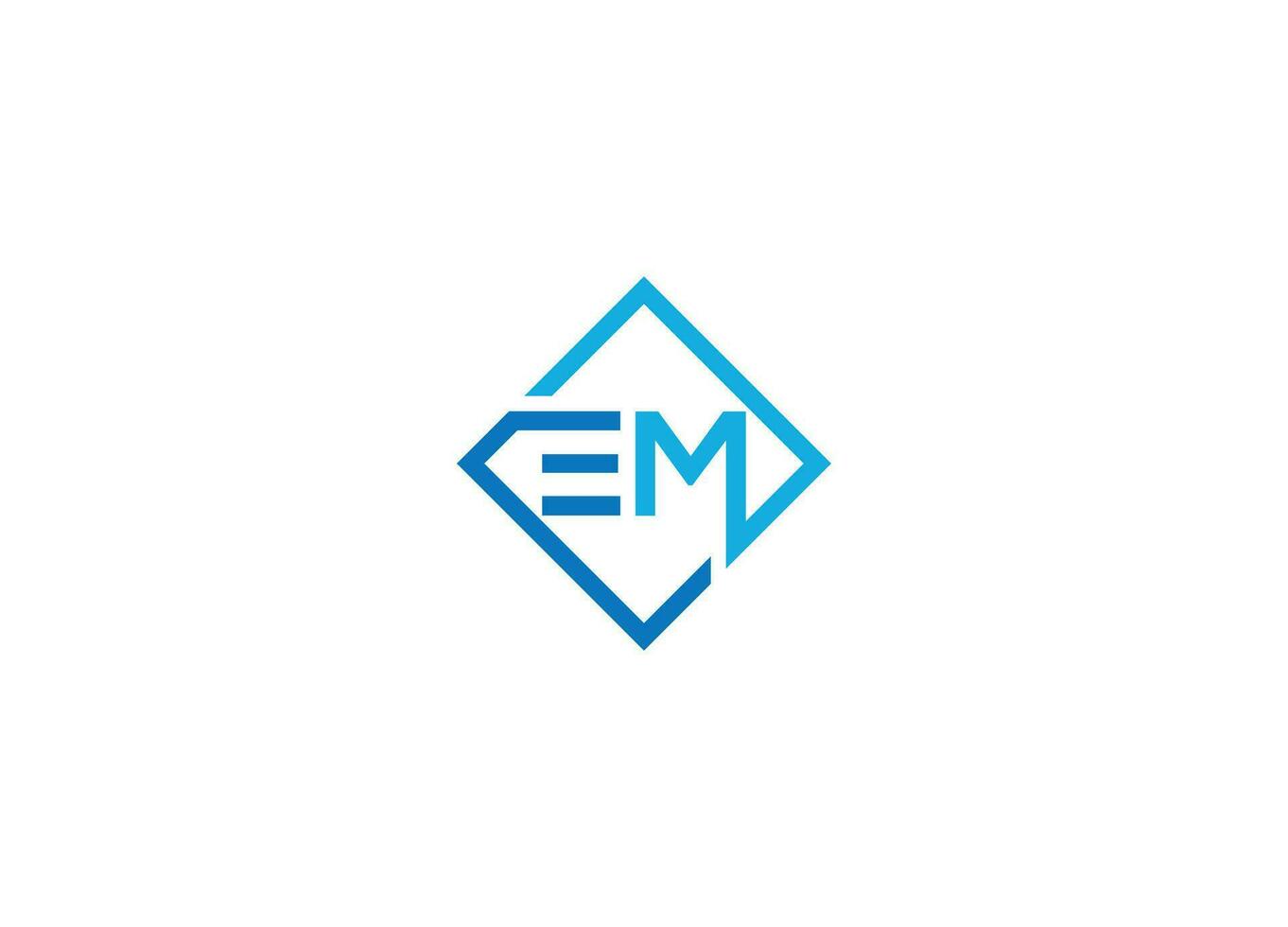 em Brief Logo Design mit kreativ modern Vektor Symbol Vorlage