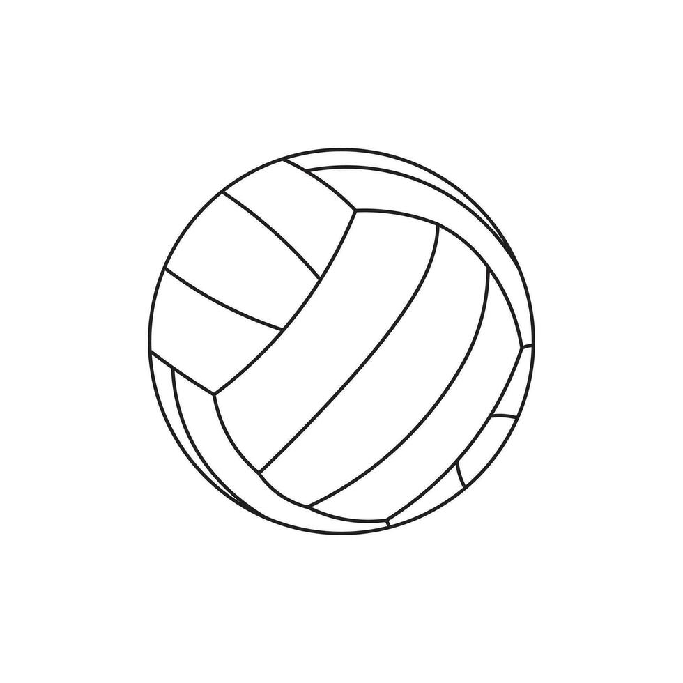 hand dragen barn teckning tecknad serie vektor illustration volleyboll boll isolerat i klotter stil