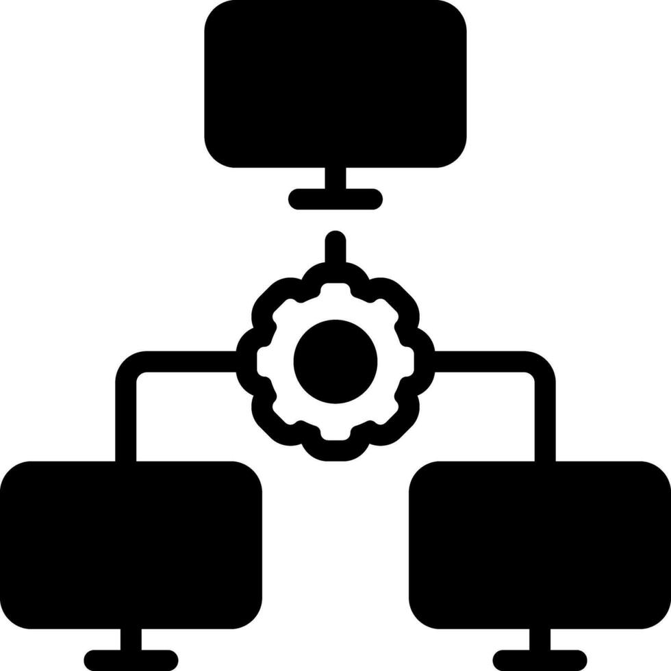 solide Symbol zum lan vektor