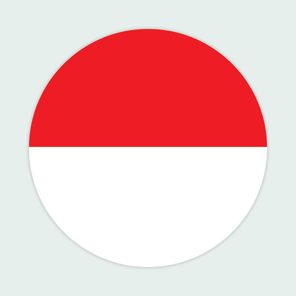 uindonesien Flagge Vektor Symbol Design. Indonesien Kreis Flagge. runden von Indonesien Flagge.