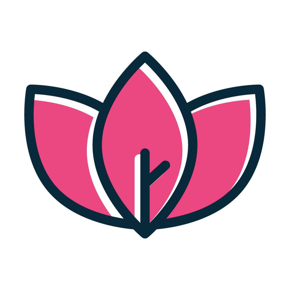 Lotus Vektor dick Linie gefüllt dunkel Farben Symbole zum persönlich und kommerziell verwenden.