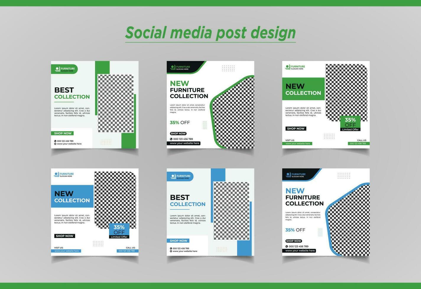 Social Media Post Design Vorlage vektor