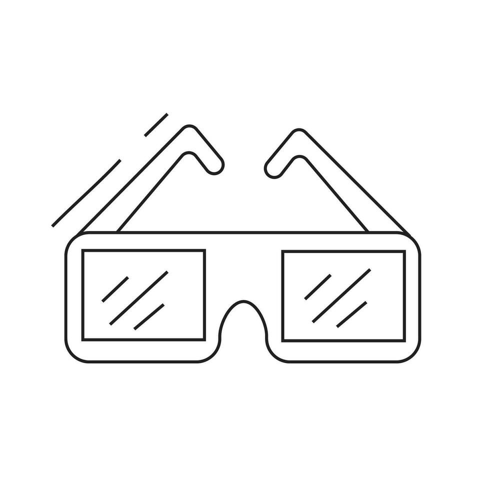 Vektor Illustration von 3d Brille. Gekritzel.