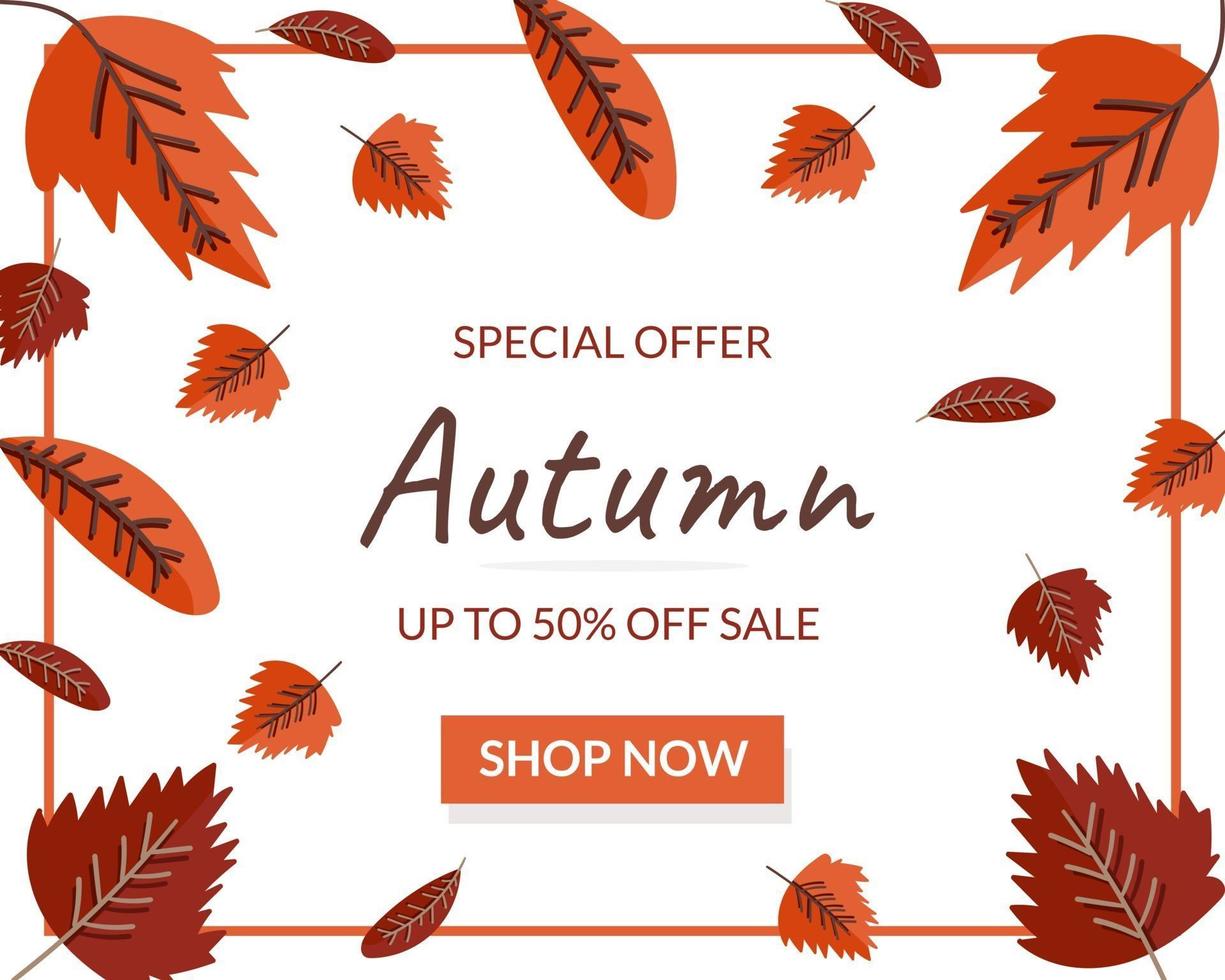 Herbstlaub Flash Sale Hintergrund vektor