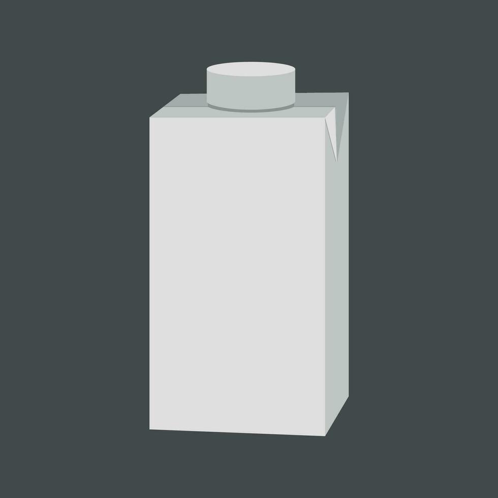 vit tom kartong mjölk flaska vektor