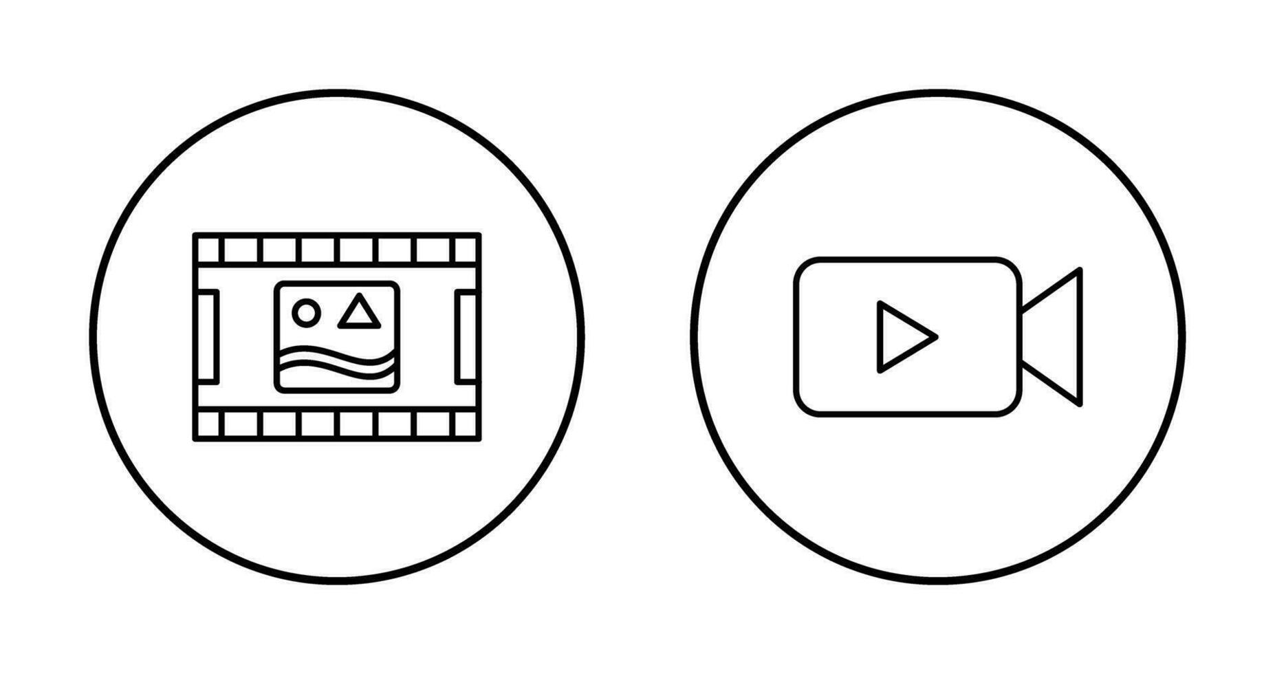 bilder rulle och video ikon vektor