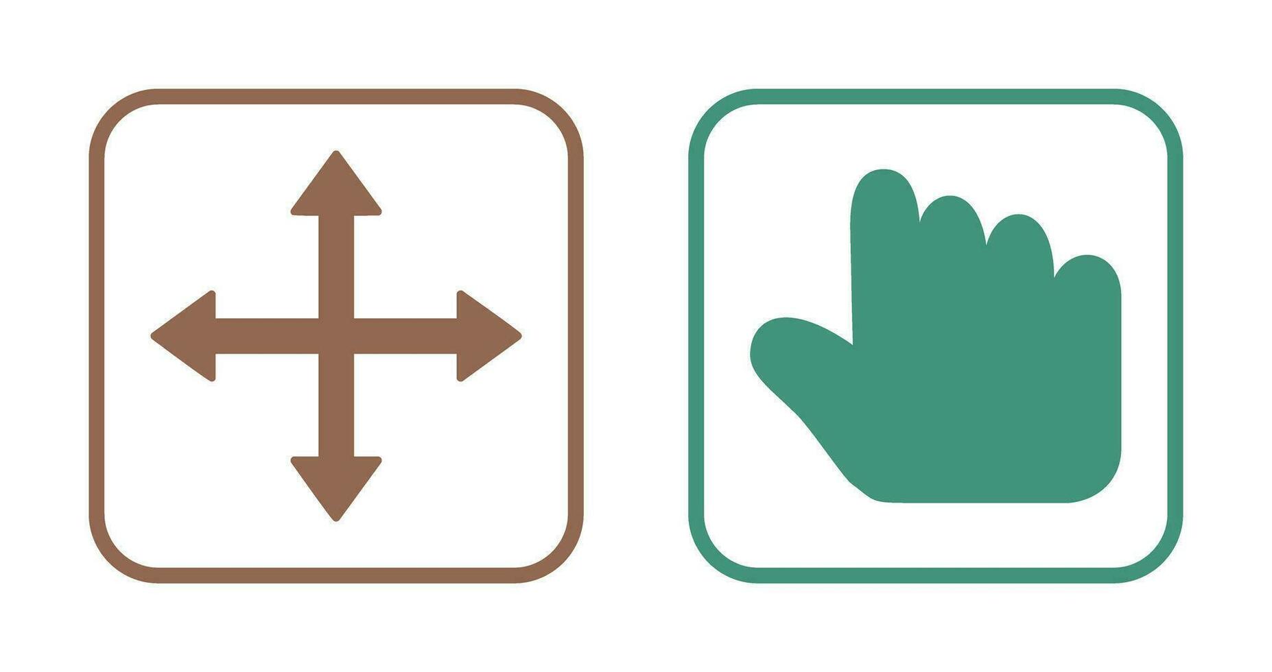 Bewegung und halt Symbol vektor