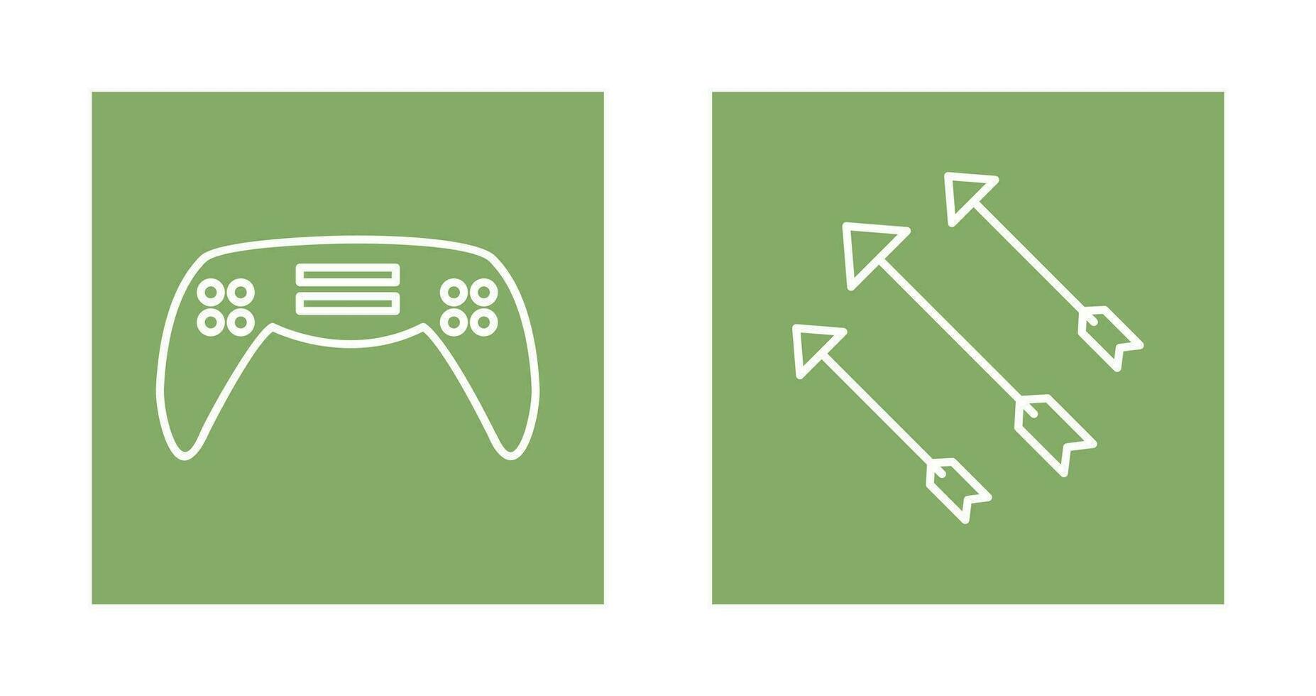 Spielen Konsole und Pfeile Symbol vektor