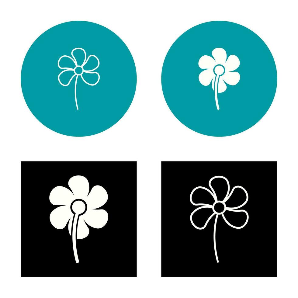 små blommor vektor ikon
