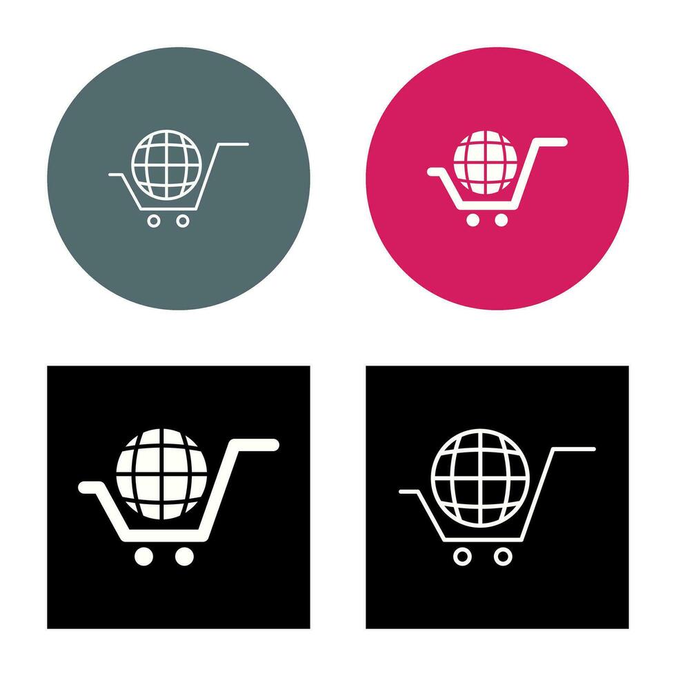 global handla vektor ikon