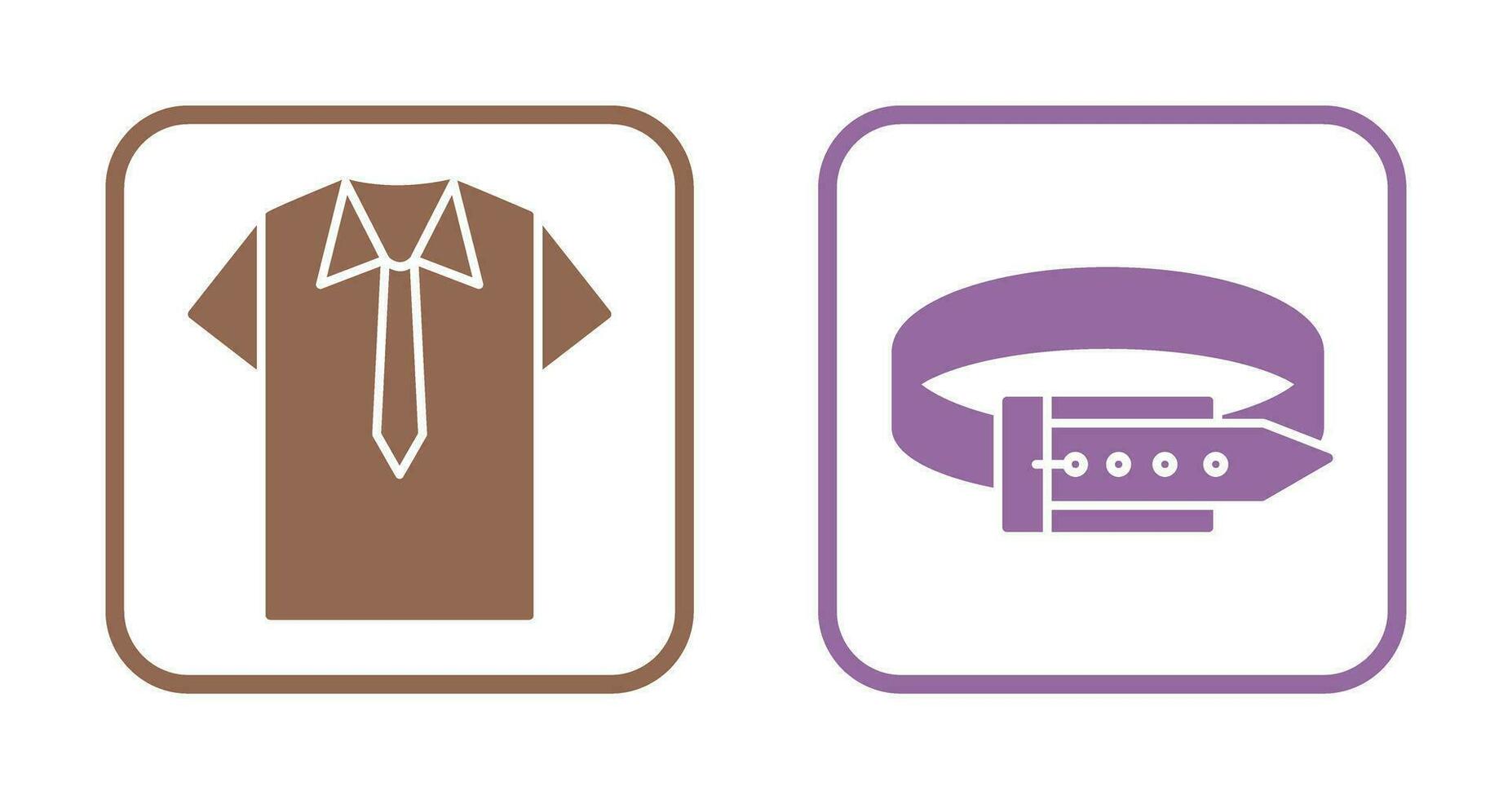 skjorta och slips och bälte ikon vektor