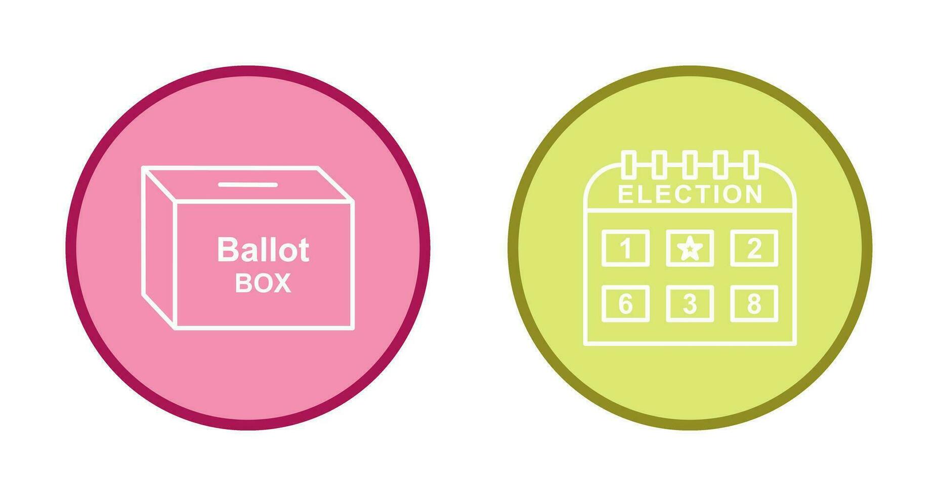 valsedel låda och val dag ikon vektor