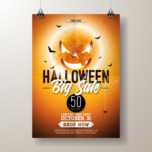 Halloween Sale Flyer Abbildung vektor