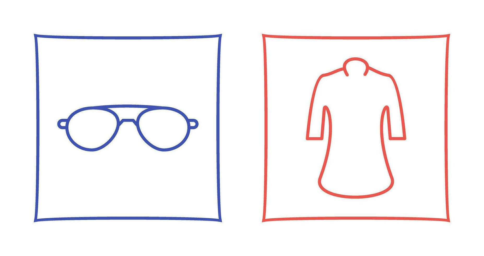damer skjorta och solglasögon ikon vektor