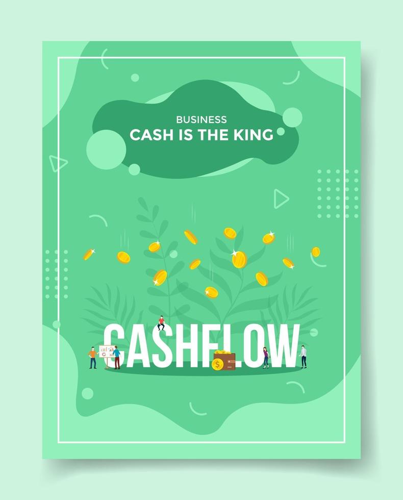 Business Cashflow Cash ist der König der Leute um das Wort vektor