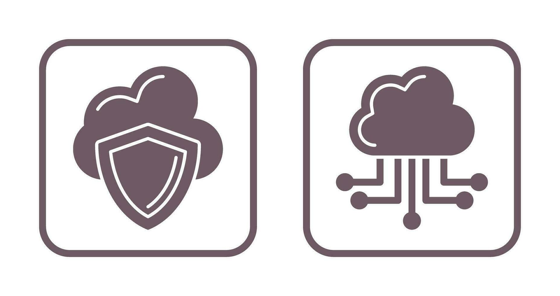 Wolke Computing und Schild Symbol vektor